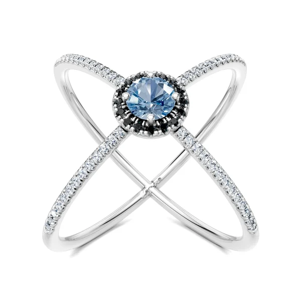 Zenubia_Schmuck_Winterthur_Verlobungsring_LAVEA_front_Weissgold