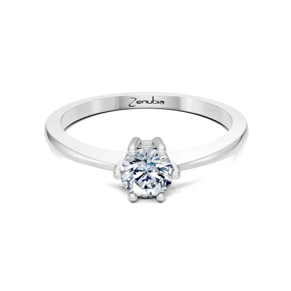 Zenubia_Schmuck_Winterthur_Verlobungsring_QUEEN_front_Weissgold