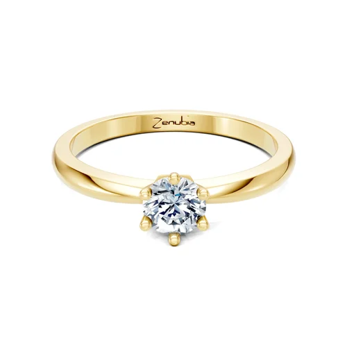 Zenubia_Schmuck_Winterthur_Verlobungsring_LAIKA_front_Gelbgold