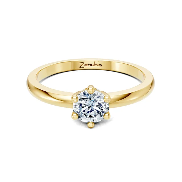 Zenubia_Schmuck_Winterthur_Verlobungsring_LUISA_front_Gelbgold