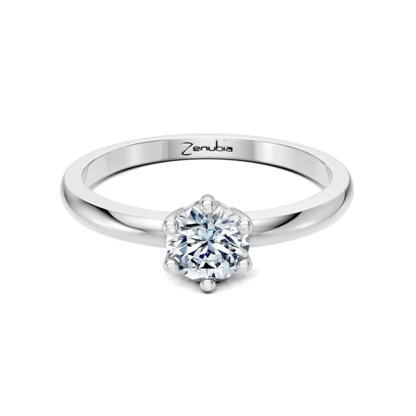 Zenubia_Schmuck_Winterthur_Verlobungsring_LUISA_front_Weissgold