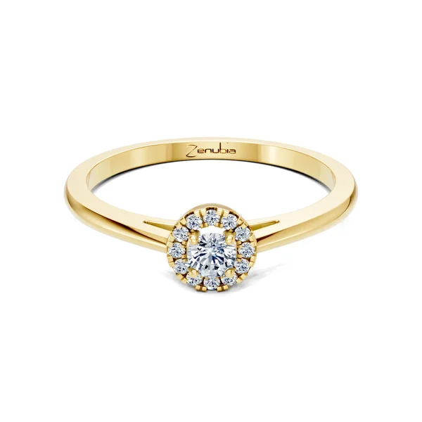 Zenubia_Schmuck_Winterthur_Verlobungsring_SELINA_front_Gelbgold