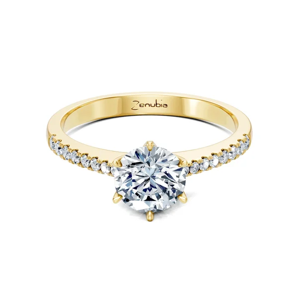 Zenubia_Schmuck_Winterthur_Verlobungsring_SANDRA_front_Gelbgold