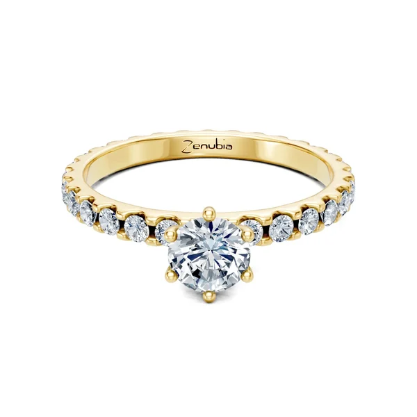 Zenubia_Schmuck_Winterthur_Verlobungsring_FELINA_front_Gelbgold