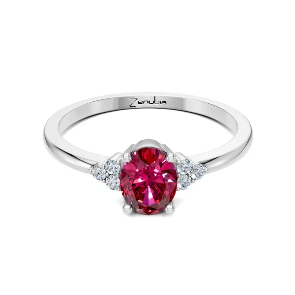 Zenubia_Schmuck_Winterthur_Verlobungsring_FLORINA_front_Weissgold