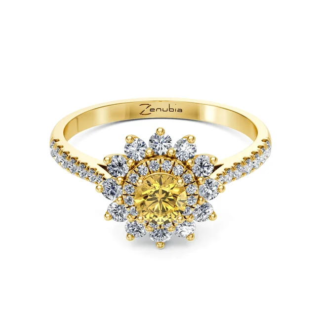 Zenubia_Schmuck_Winterthur_Verlobungsring_Dooris_front_Gelbgold