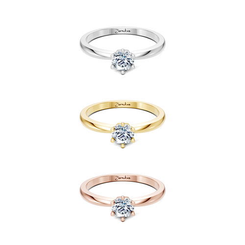 Laika_3erKombi_Laika-Verlobungsring_Zenubia_Weissgold_Gelbgold_Rosegold_Platin