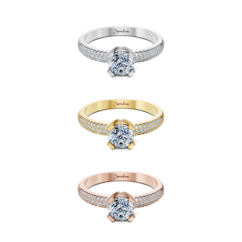 Lora_3erKombi_Lora-Verlobungsring_Zenubia_Weissgold_Gelbgold_Rosegold_Platin