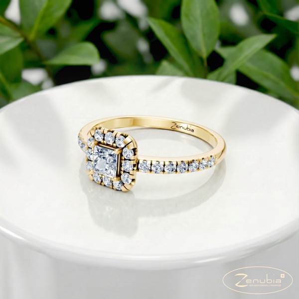 Madeleine_PodestNormalGELB_MADELEINE_Verlobungsring_Zenubia_Gelbgold_Podest