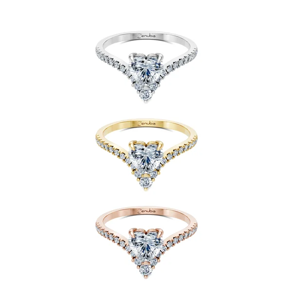 Zeena_3erKombi_Zeena-Verlobungsring_Zenubia_Weissgold_Gelbgold_Rosegold_Platin